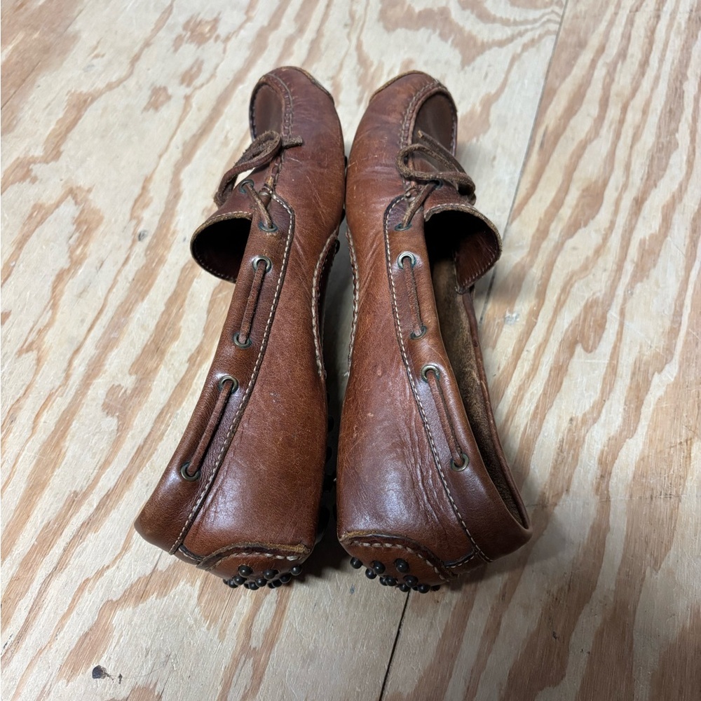 Cole Haan Gunnison Driving Shoes Men's 8D Brown Leather Moccasin Loafers - Picture 5 of 11